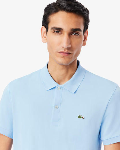 LACOSTE Polo Uomo Manica Corta Cotone Pima Celeste
