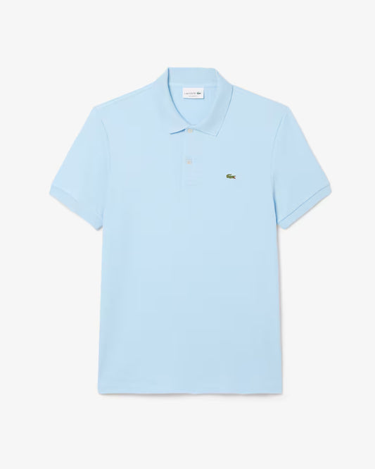 LACOSTE Polo Uomo Manica Corta Cotone Pima Celeste