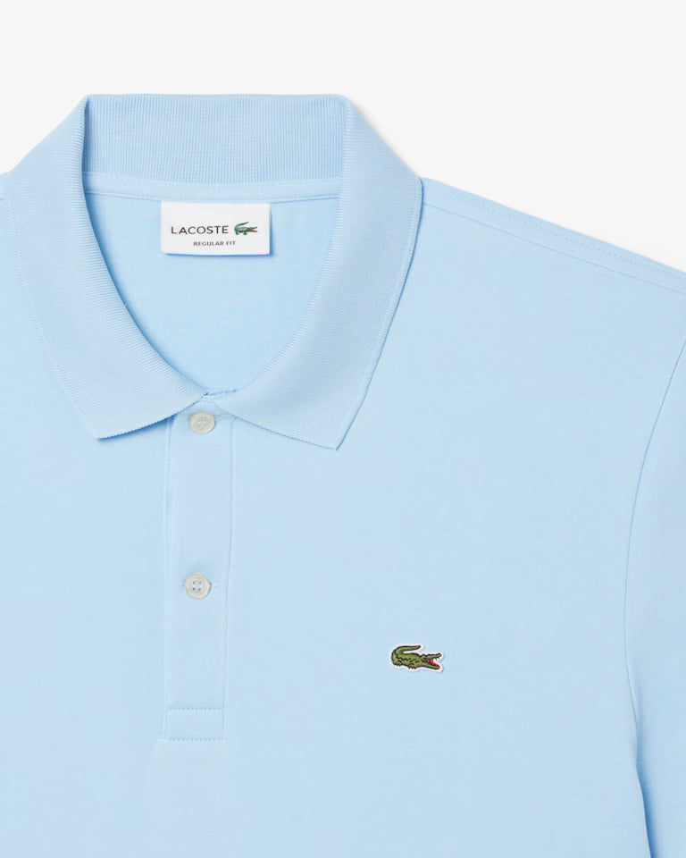 LACOSTE Polo Uomo Manica Corta Cotone Pima Celeste