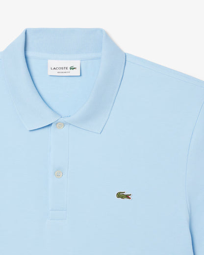 LACOSTE Polo Uomo Manica Corta Cotone Pima Celeste