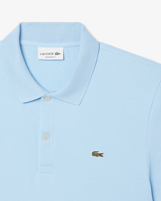 LACOSTE Polo Uomo Manica Corta Cotone Pima Celeste