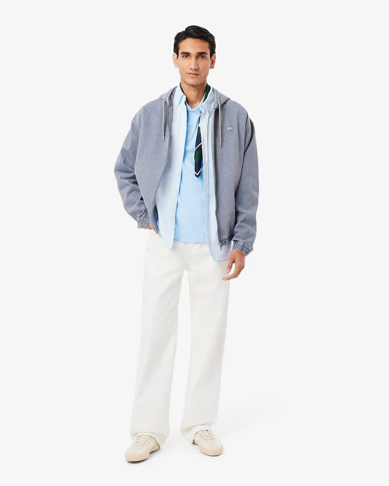 LACOSTE Polo Uomo Manica Corta Cotone Pima Celeste