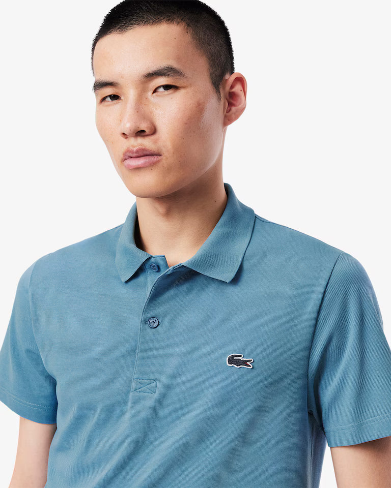 Polo Uomo Lacoste DH5522 Cotone Traspirante Manica Corta Celeste HD9