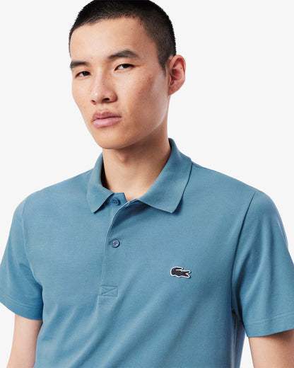 Polo Uomo Lacoste DH5522 Cotone Traspirante Manica Corta Celeste HD9