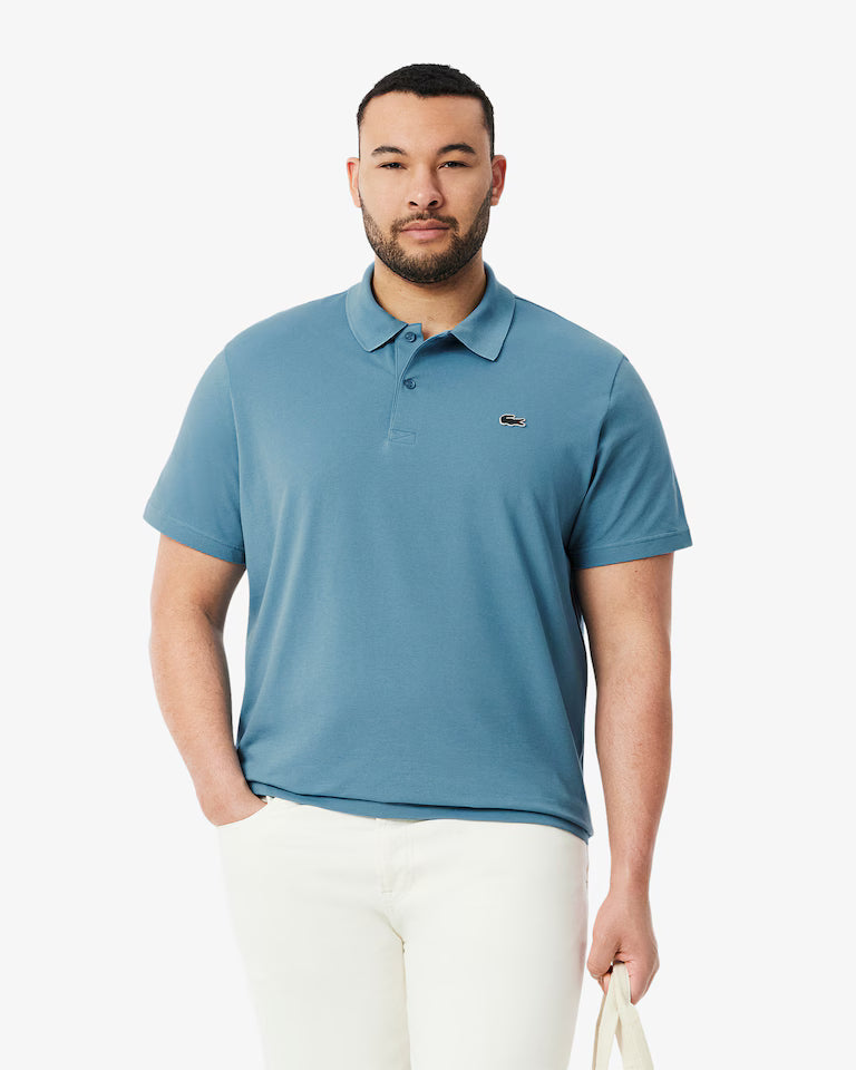 Polo Uomo Lacoste DH5522 Cotone Traspirante Manica Corta Celeste HD9