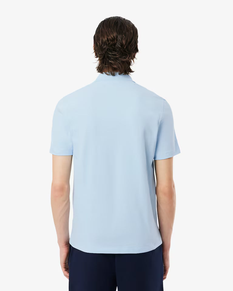 Polo Uomo Lacoste DH5522 Cotone Traspirante Manica Corta Celeste T01