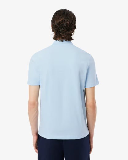 Polo Uomo Lacoste DH5522 Cotone Traspirante Manica Corta Celeste T01