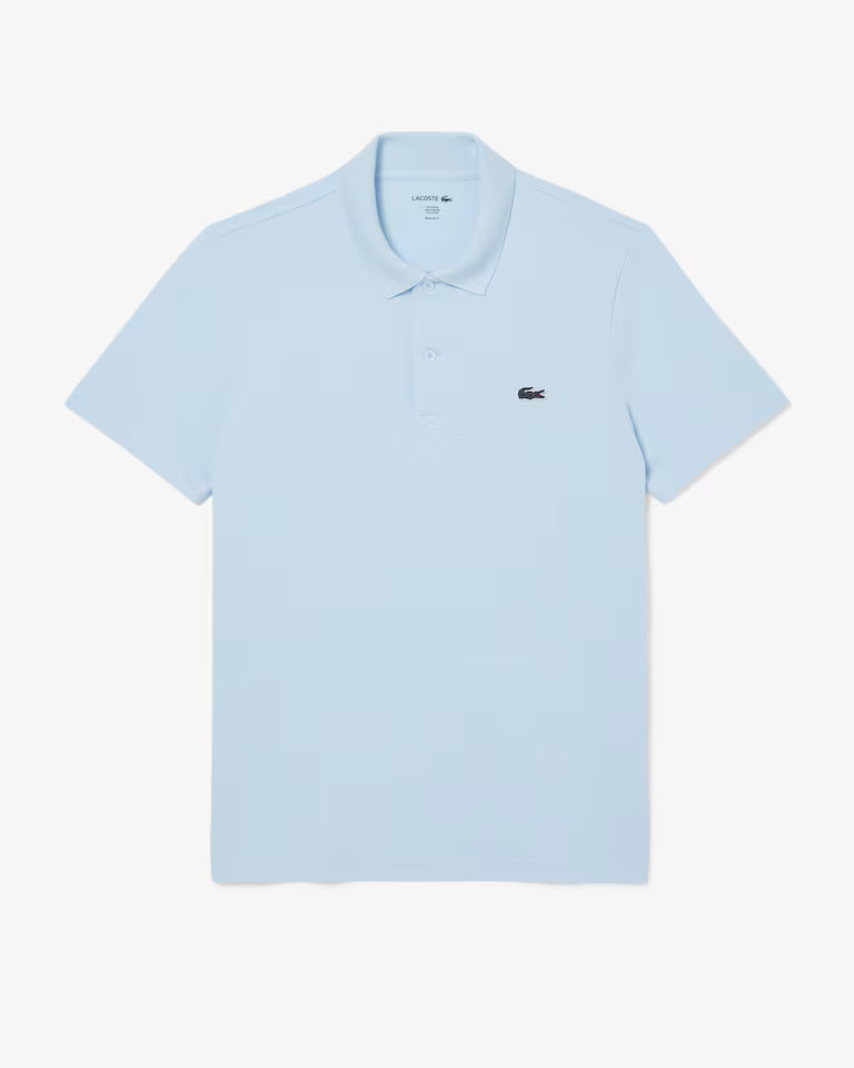 Polo Uomo Lacoste DH5522 Cotone Traspirante Manica Corta Celeste T01