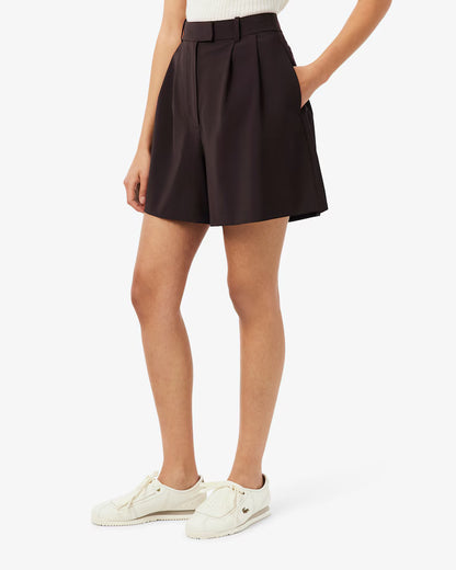 Lacoste · Bermuda donna oversize con pinces beige