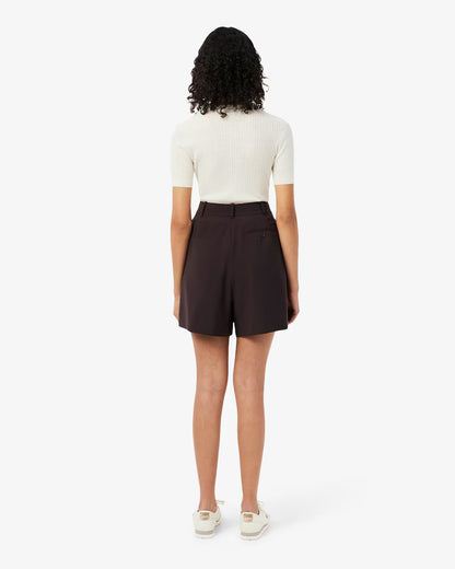 Lacoste · Bermuda donna oversize con pinces beige