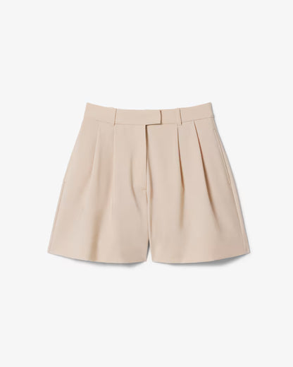 Lacoste · Bermuda donna oversize con pinces beige