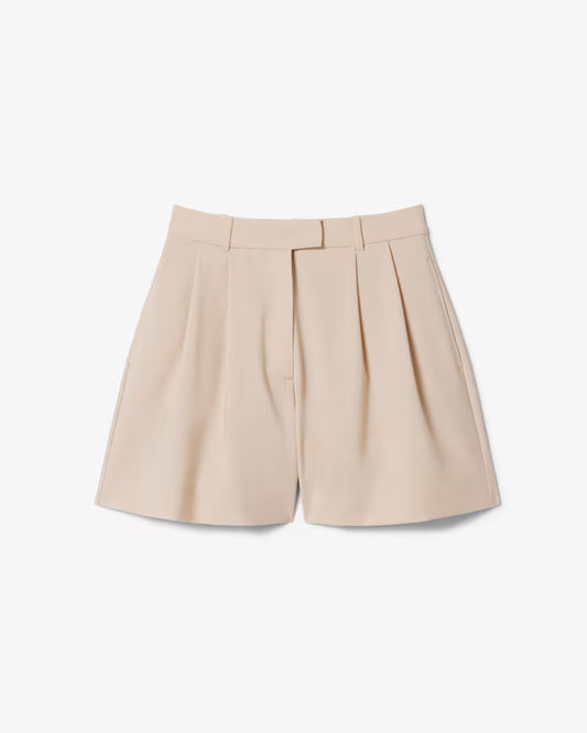 Lacoste · Bermuda donna oversize con pinces beige