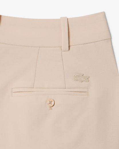 Lacoste · Bermuda donna oversize con pinces beige