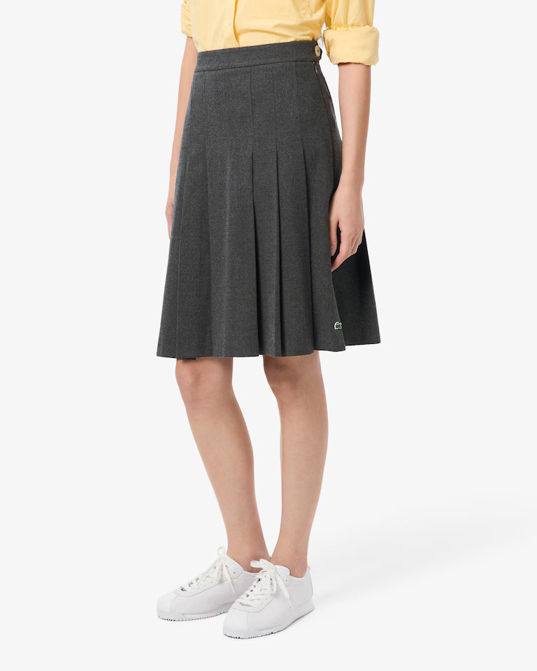 LACOSTE Gonna midi plissettata in flanella