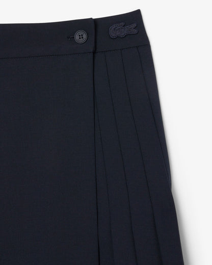 LACOSTE Gonna midi a portafoglio plissettata in lana