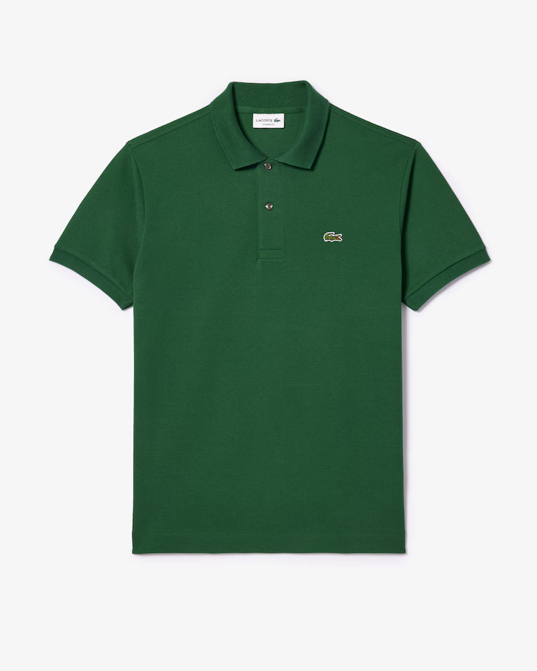 Lacoste Polo Uomo Manica Corta Classic Fit in Cotone Piqué Verde