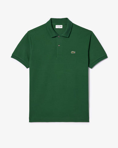 Lacoste Polo Uomo Manica Corta Classic Fit in Cotone Piqué Verde