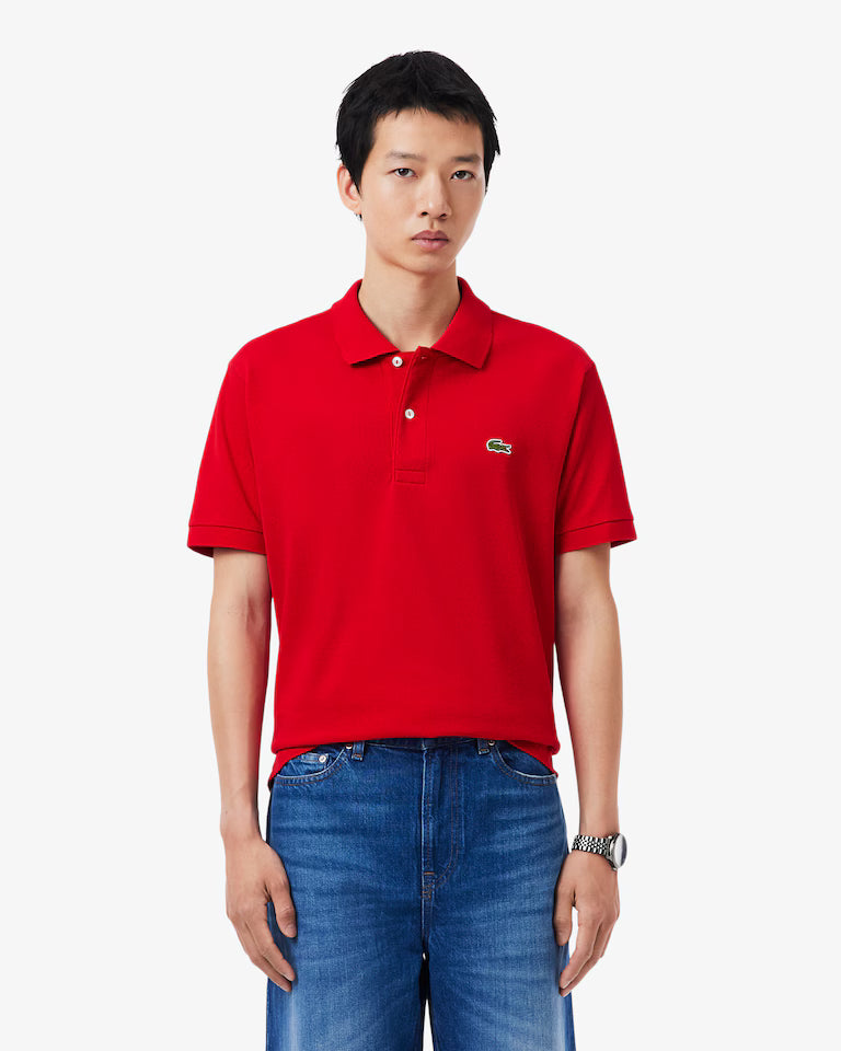 Lacoste · Polo L1212 uomo manica corta piqué rosso