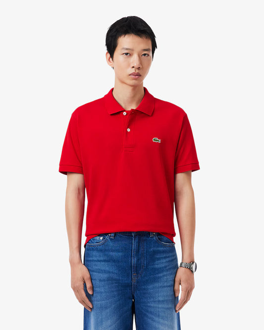 Lacoste · Polo L1212 uomo manica corta piqué rosso