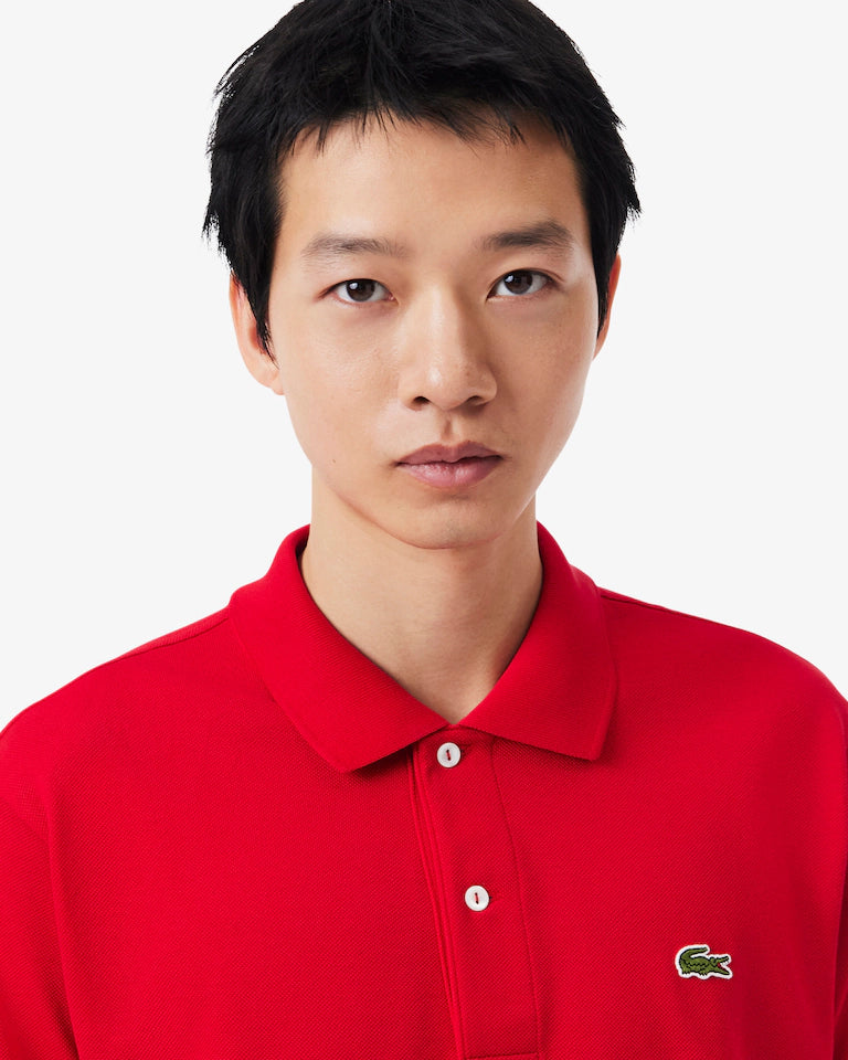 Lacoste · Polo L1212 uomo manica corta piqué rosso