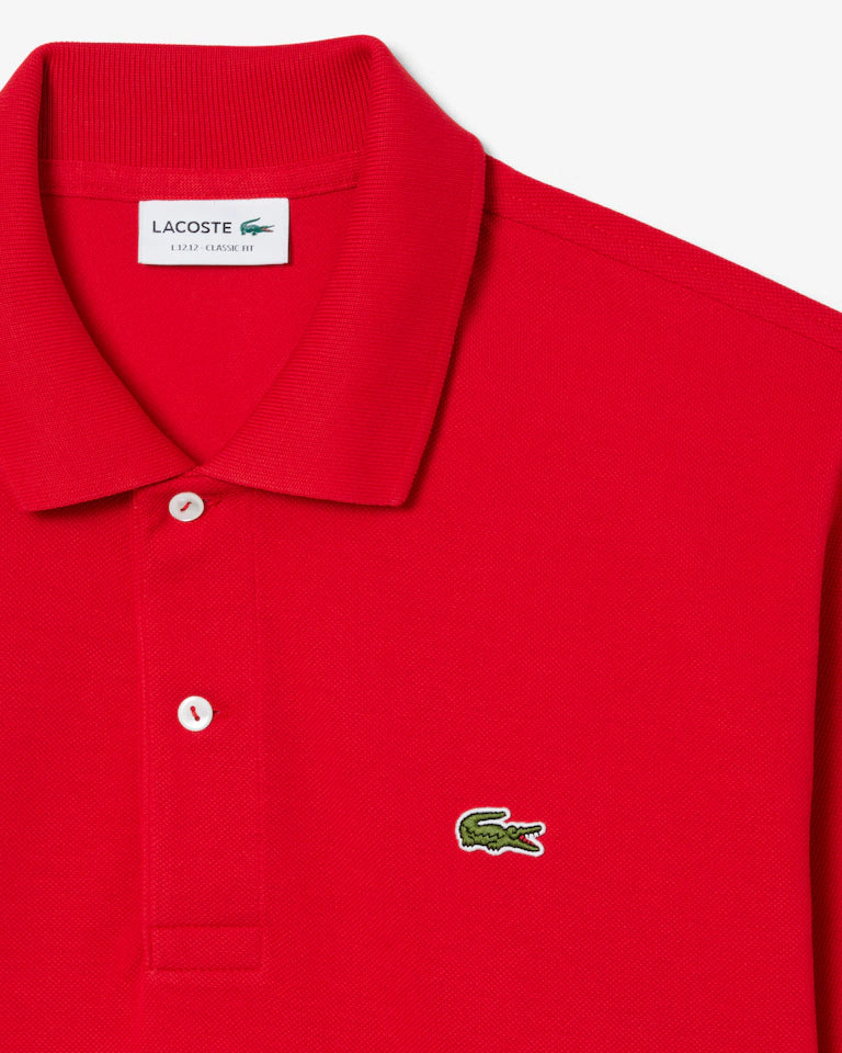 Lacoste · Polo L1212 uomo manica corta piqué rosso