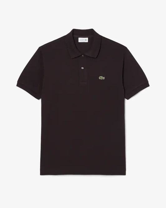Lacoste Polo Uomo Manica Corta in Cotone Piqué Marrone
