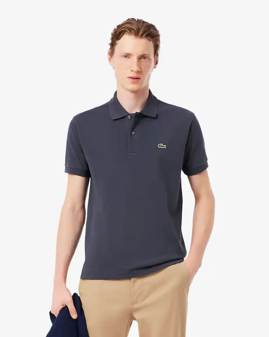 Lacoste Polo Uomo Manica Corta in Cotone Piqué Grigio fonce S5T
