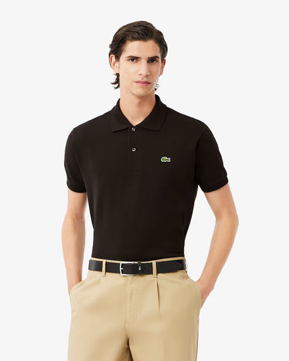 Lacoste Polo maniche corte classic fit marrone