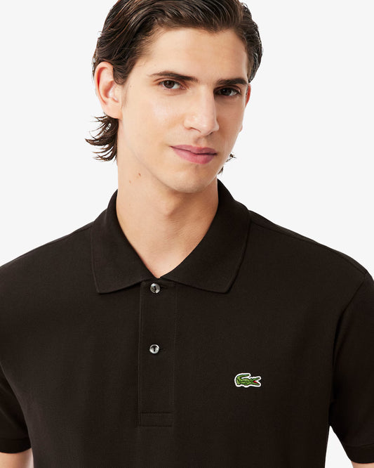 Lacoste Polo maniche corte classic fit marrone