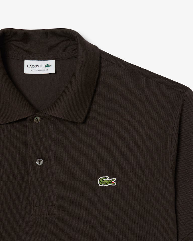 Lacoste Polo maniche corte classic fit marrone