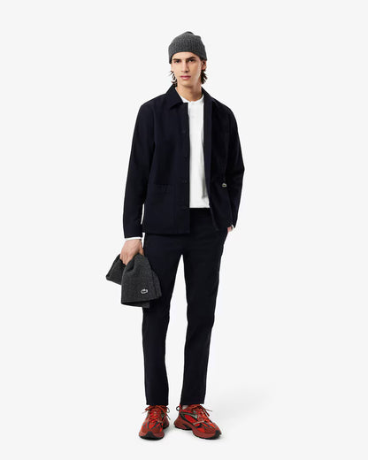 Polo Lacoste in Cotone Piqué Maniche Lunghe Bianco