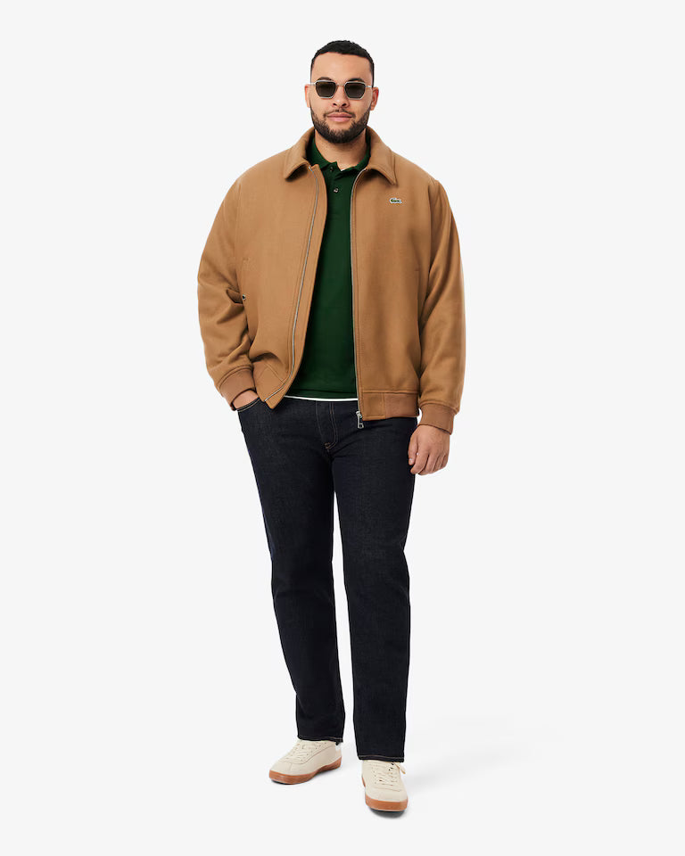 Polo Lacoste in Cotone Piqué Maniche Lunghe Verde