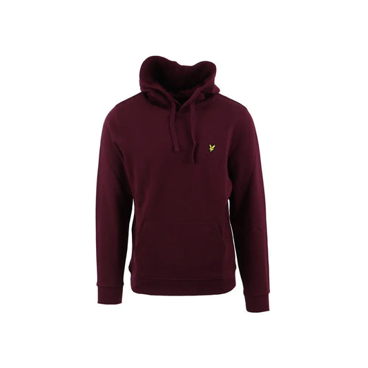 Lyle & Scott Felpa Uomo con Cappuccio in Cotone Brushed Back Bordeaux