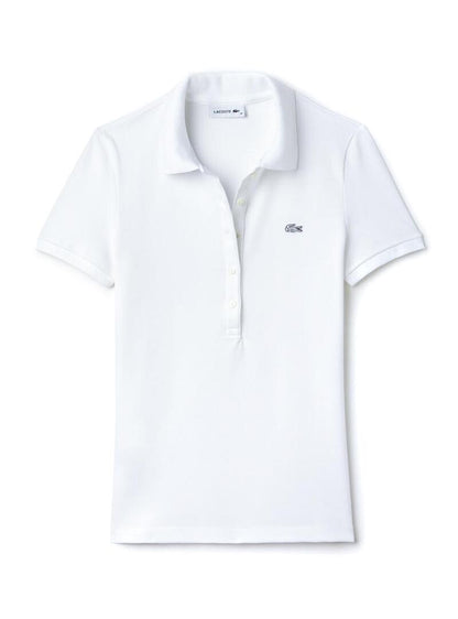 LACOSTE Polo Donna Slim fit in Piqué di cotone stretch con bottoni in madreperla