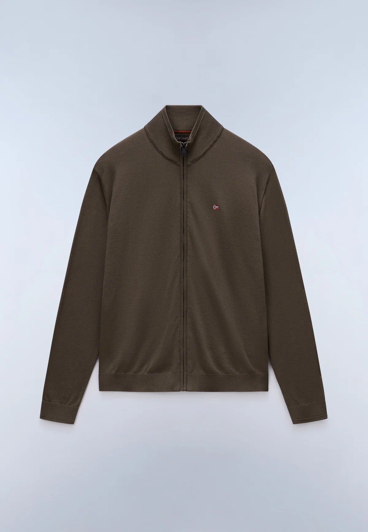 Napapijri · Maglione Decatur 2.0 uomo zip collo alto verde oliva