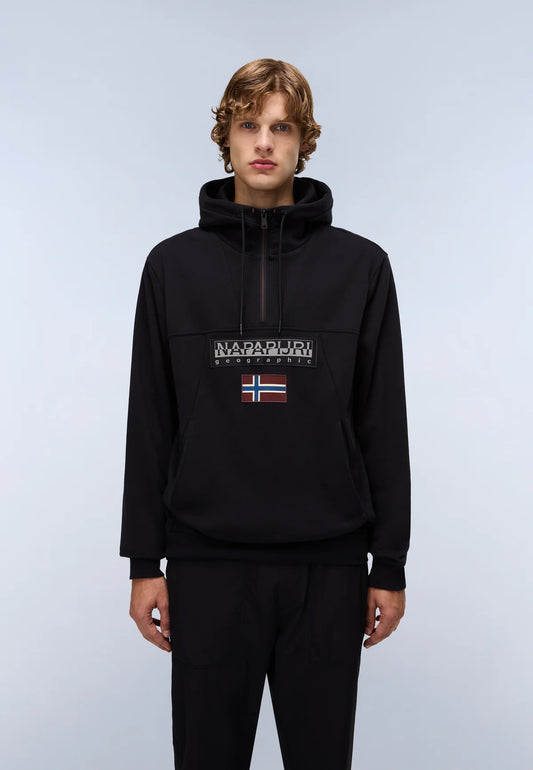 Napapijri Felpa Uomo con cappuccio Burgee in cotone