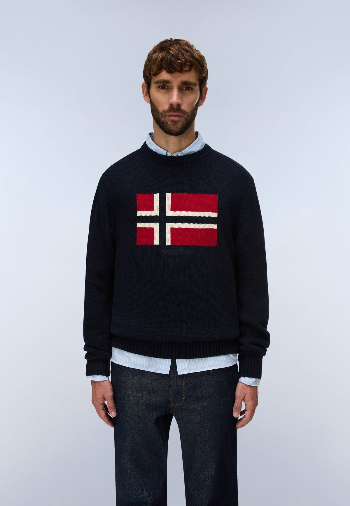 Napapijri · Maglione Mura uomo bandiera norvegese cotone organico