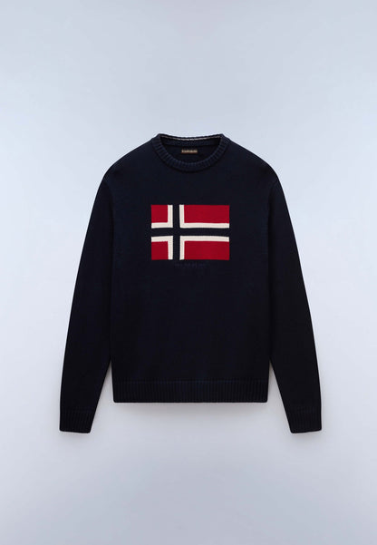 Napapijri · Maglione Mura uomo bandiera norvegese cotone organico
