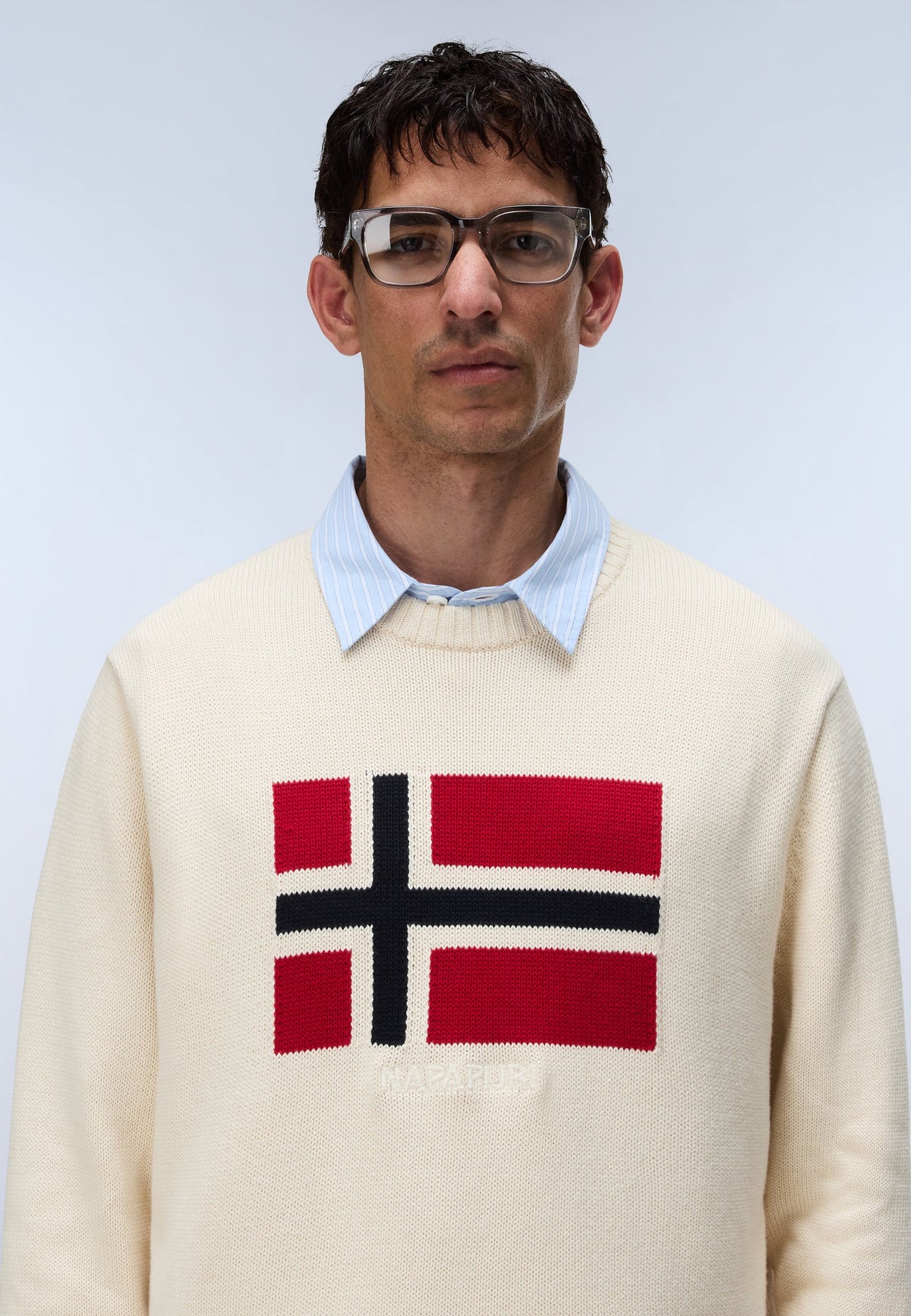 Napapijri · Maglione Mura uomo bandiera norvegese cotone organico