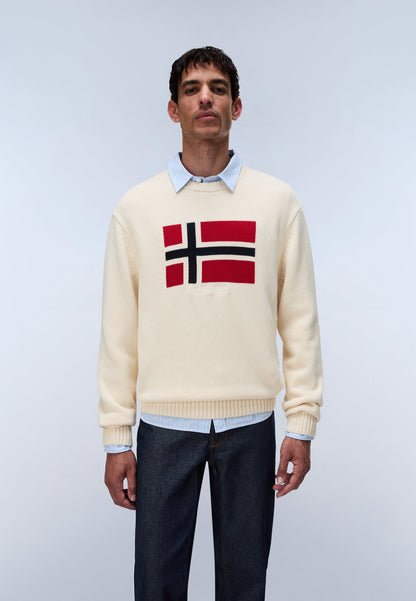 Napapijri · Maglione Mura uomo bandiera norvegese cotone organico