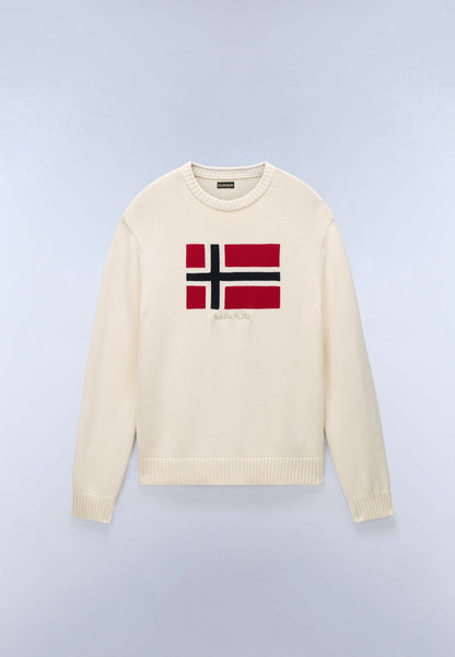 Napapijri · Maglione Mura uomo bandiera norvegese cotone organico