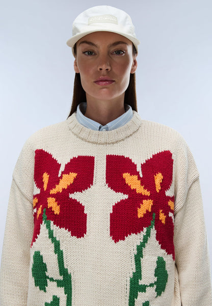 Napapijri · Maglione Bloom donna oversize floreale cotone