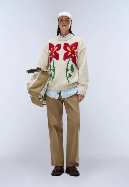 Napapijri · Maglione Bloom donna oversize floreale cotone