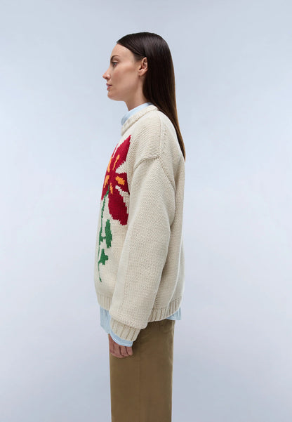 Napapijri · Maglione Bloom donna oversize floreale cotone