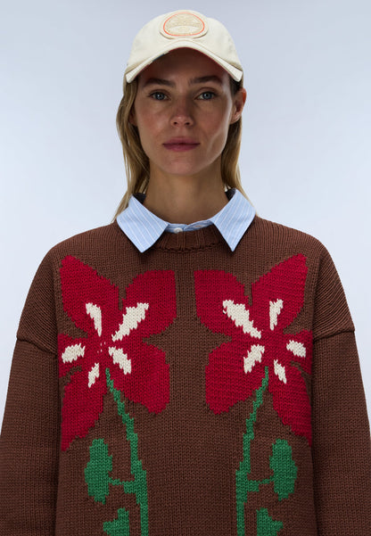 Napapijri · Maglione Bloom donna oversize floreale cotone