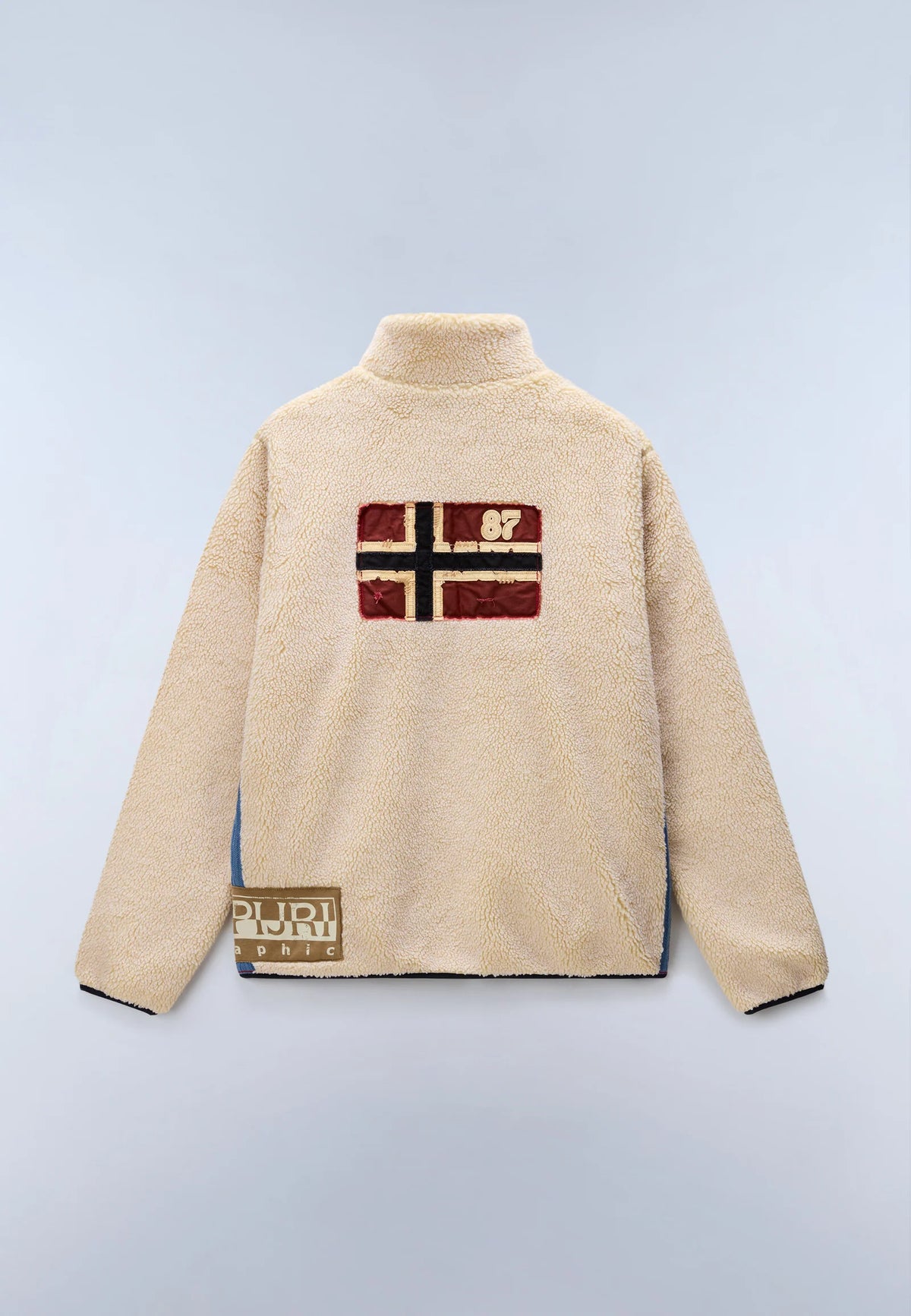 Napapijri · Felpa Archive unisex full zip pile sherpa