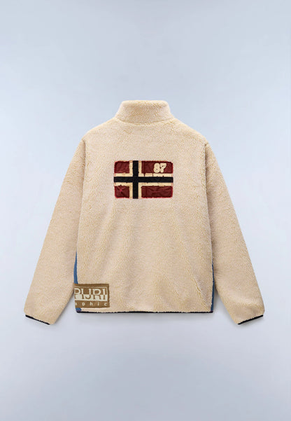 Napapijri · Felpa Archive unisex full zip pile sherpa