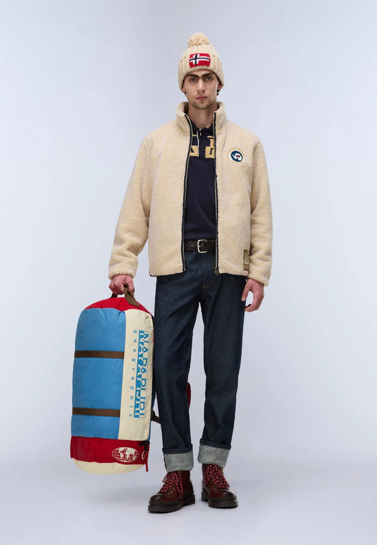 Napapijri · Felpa Archive unisex full zip pile sherpa