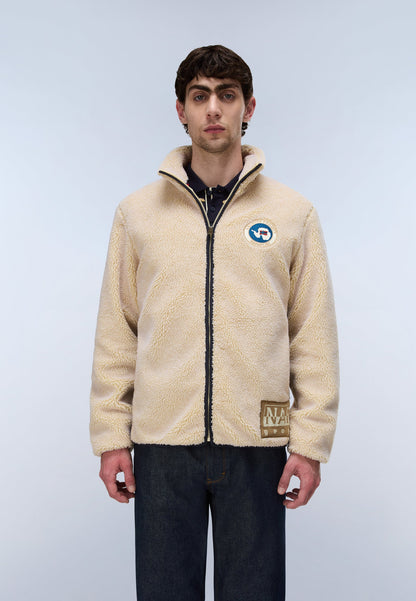Napapijri · Felpa Archive unisex full zip pile sherpa