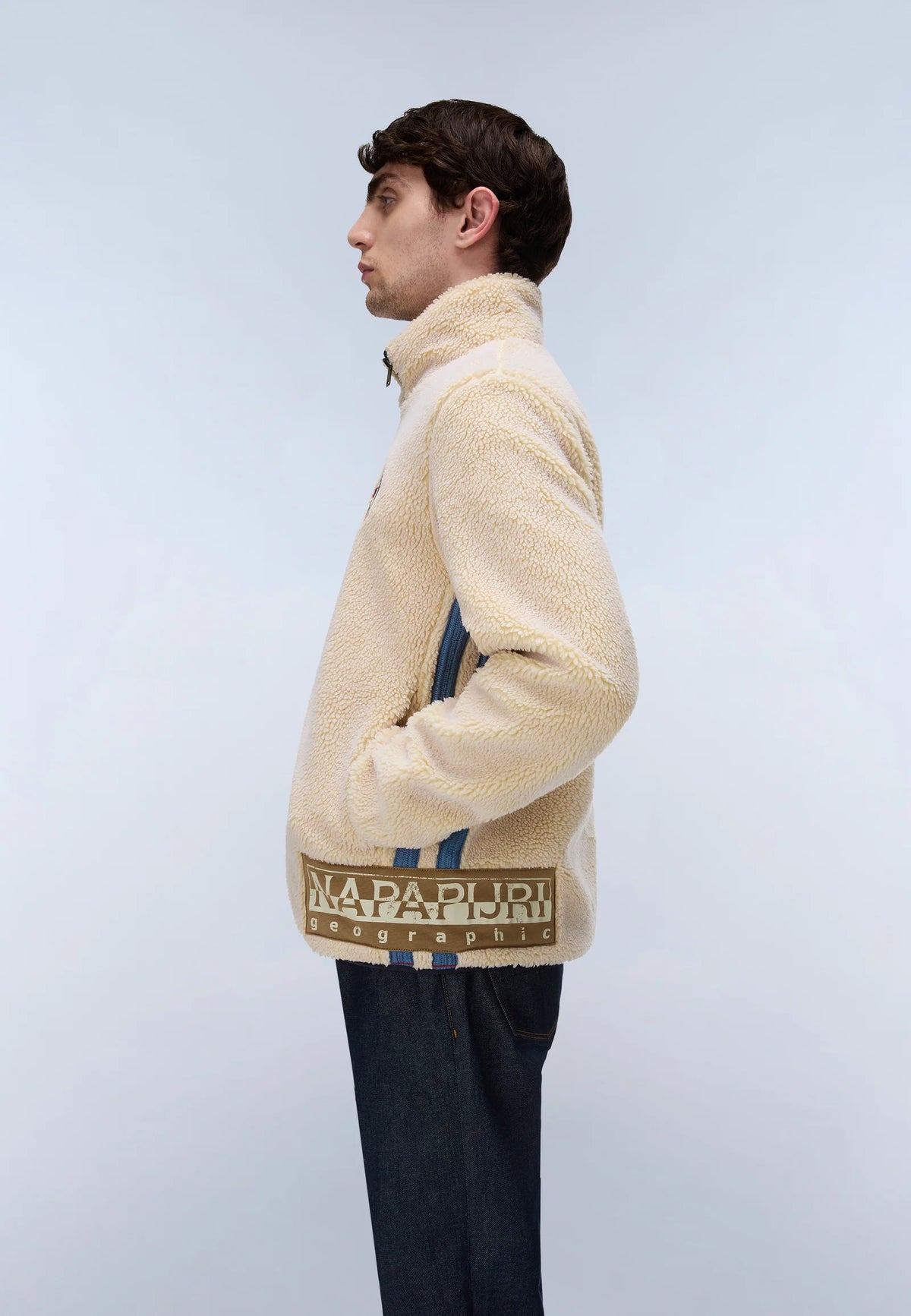 Napapijri · Felpa Archive unisex full zip pile sherpa